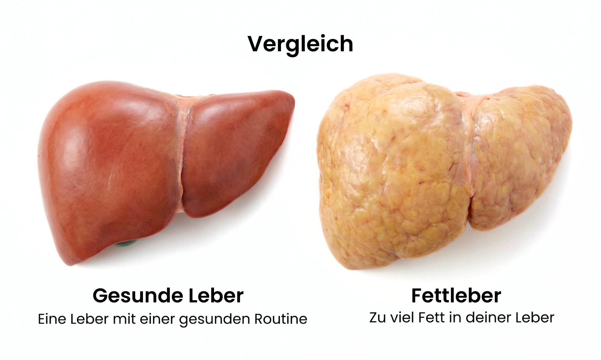 Vergleich Gesunde Leber und Fettleber
