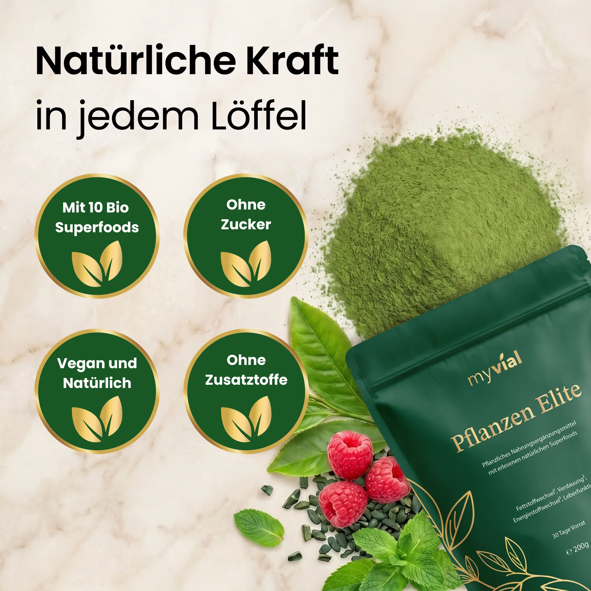 Natürliche Kraft in jedem Löffel